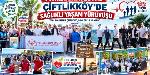 Çiftlikköy’de Halk Sağlığı Haftası’nda “Sağlıklı Yaşam Yürüyüşü” Düzenlendi 12 Çiftlikköy’de Halk Sağlığı Haftası’nda “Sağlıklı Yaşam Yürüyüşü” Düzenlendi