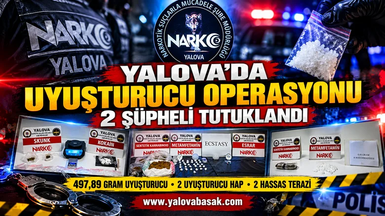 Yalova’da Uyuşturucu Operasyonu: 2 Şüpheli Tutuklandı!