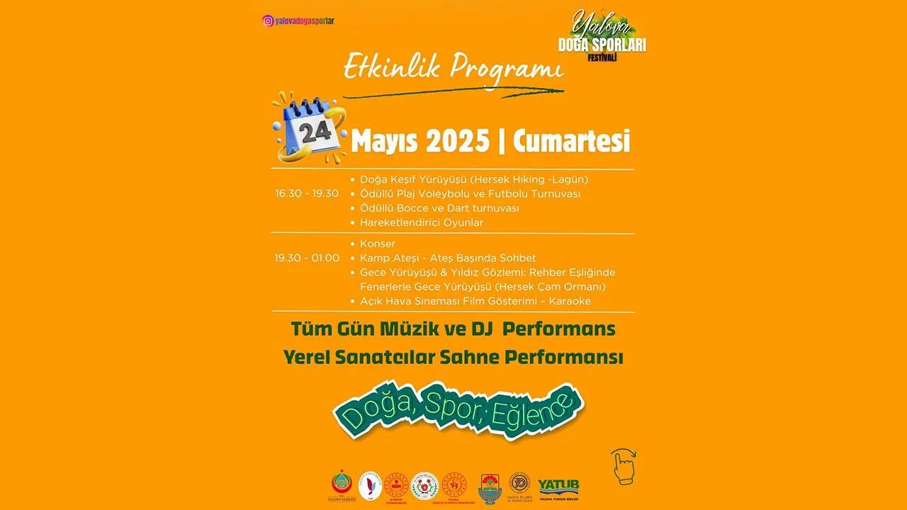 YALOVA’DA DOĞA VE GENÇLİK BULUŞUYOR: 2. DOĞA SPORLARI VE GENÇLİK FESTİVALİ BAŞLIYOR 6 YALOVA’DA DOĞA VE GENÇLİK BULUŞUYOR: 2. DOĞA SPORLARI VE GENÇLİK FESTİVALİ BAŞLIYOR