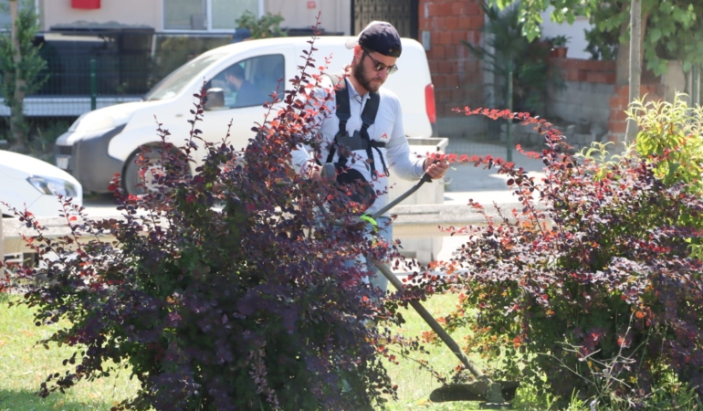 Yalova Belediyesi’nden Yaz Mesaisi: Parklarda Çim Biçme Çalışmaları Devam Ediyor
