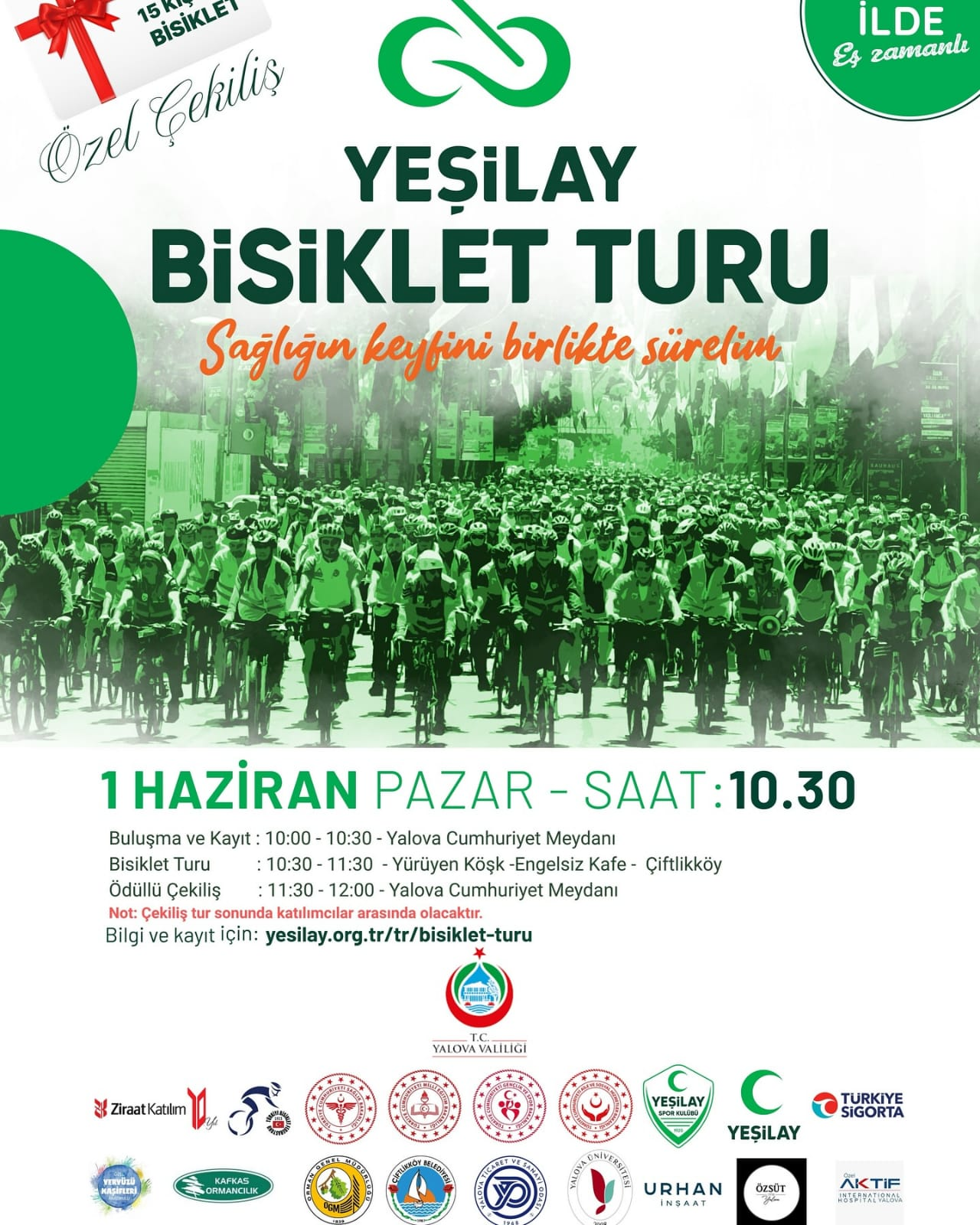 81 İlde Eş Zamanlı Yapılan Yeşilay Bisiklet Turu’nda Basın Unutuldu