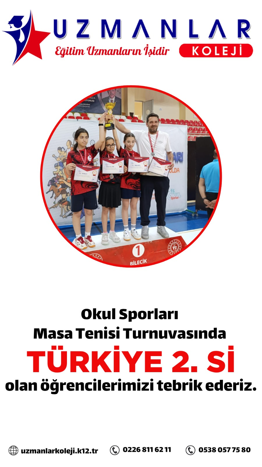 UZMANLAR KOLEJİ ORTAOKULU’NDAN TÜRKİYE İKİNCİLİĞİ GURURU 5 UZMANLAR KOLEJİ ORTAOKULU’NDAN TÜRKİYE İKİNCİLİĞİ GURURU