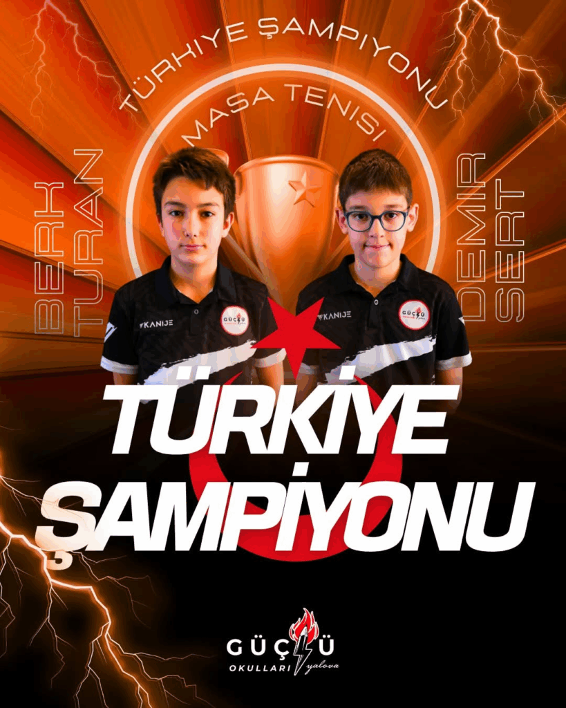 Yalova'nın Gururu Berk Turan ve Demir Sert, Türkiye Şampiyonu Oldu
