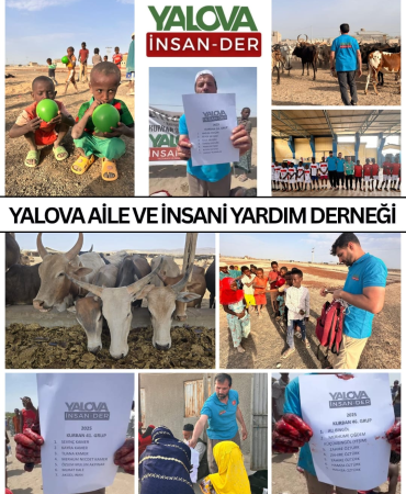 YALOVA AİLE VE İNSANİ YARDIM DERNEĞİ’NDEN GAZZE VE AFRİKA’YA KURBAN VE YARDIM ELİ