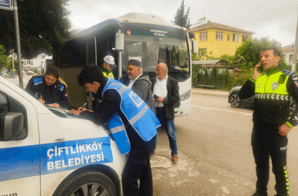 Çiftlikköy'de İşyeri Servis Araçlarına Sıkı Denetim