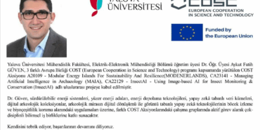 Yalova Üniversitesi Öğretim Üyesi 3 Uluslararası COST Projesine Kabul Edildi 8 Yalova Üniversitesi Öğretim Üyesi 3 Uluslararası COST Projesine Kabul Edildi