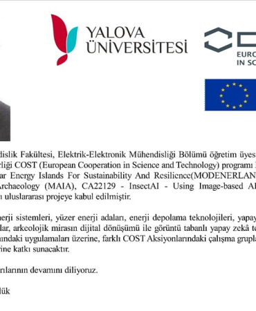 Yalova Üniversitesi Öğretim Üyesi 3 Uluslararası COST Projesine Kabul Edildi