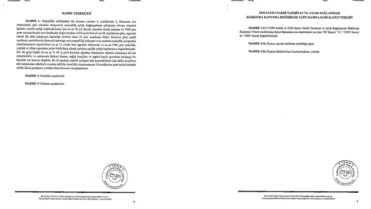 CHP’li Tahsin Becan’dan Gazilerin Aylık Erişimindeki Eşitsizliğe Karşı Kanun Teklifi