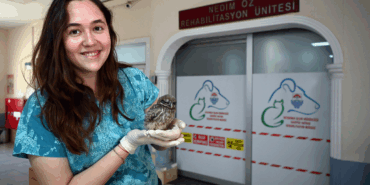 ‘ALİŞ’ İSİMLİ YAVRU BAYKUŞ KISA SÜREDE BİRİMİN MASKOTU OLDU