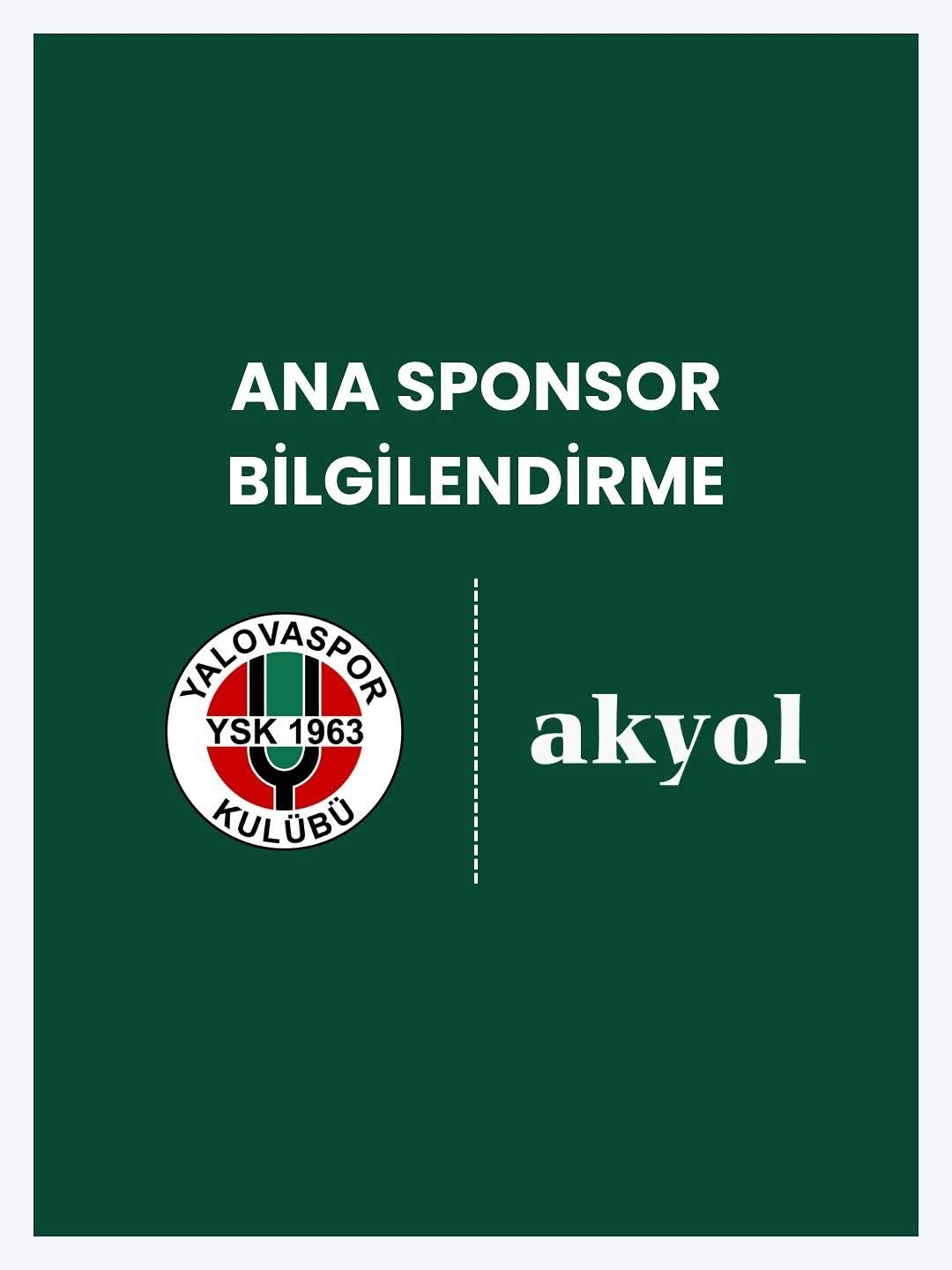 Yalovaspor’umuza Büyük Güç: Ana Sponsorumuz Akyol İnşaat!