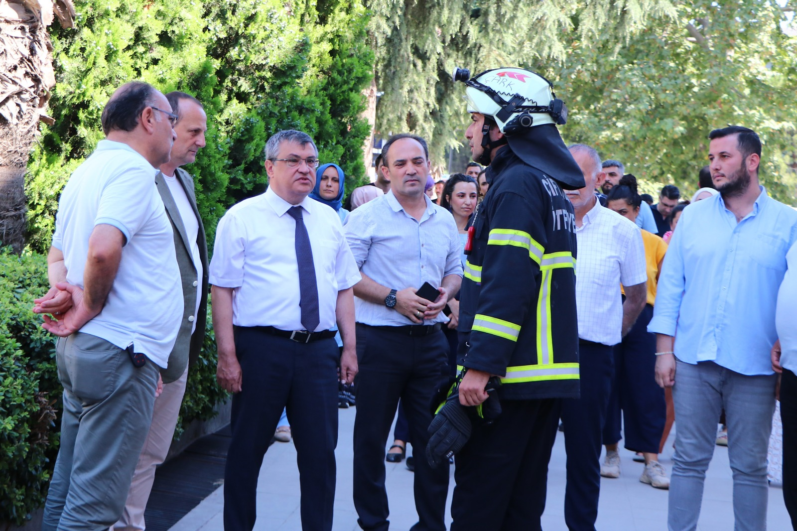 ÇİFTLİKKÖY İTFAİYESİ'NDEN GERÇEK GİBİ TATBİKAT