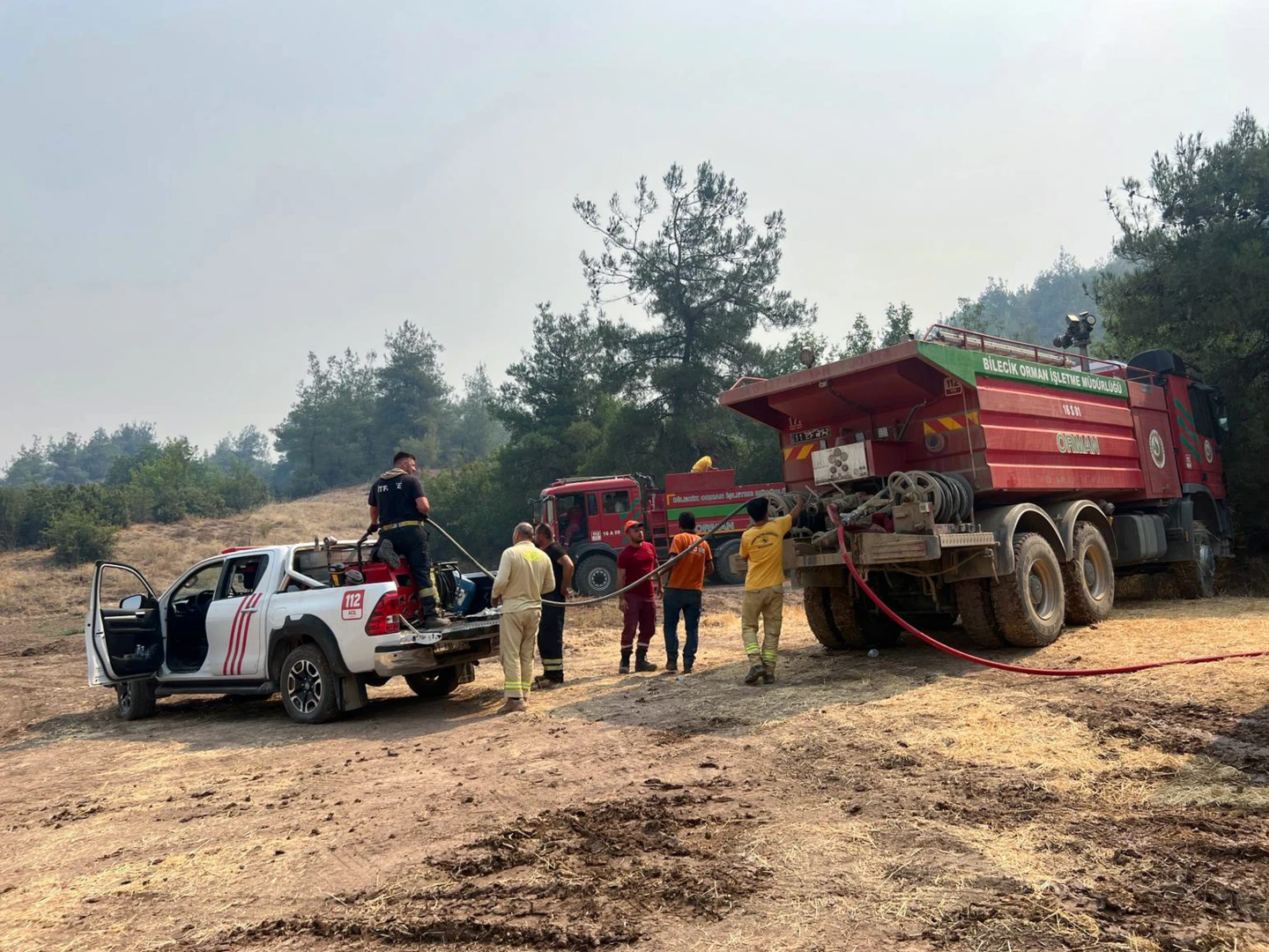 ÇİFTLİKKÖY’DEN, SAKARYA-BİLECİK’TEKİ YANGINA İTFAİYE DESTEĞİ