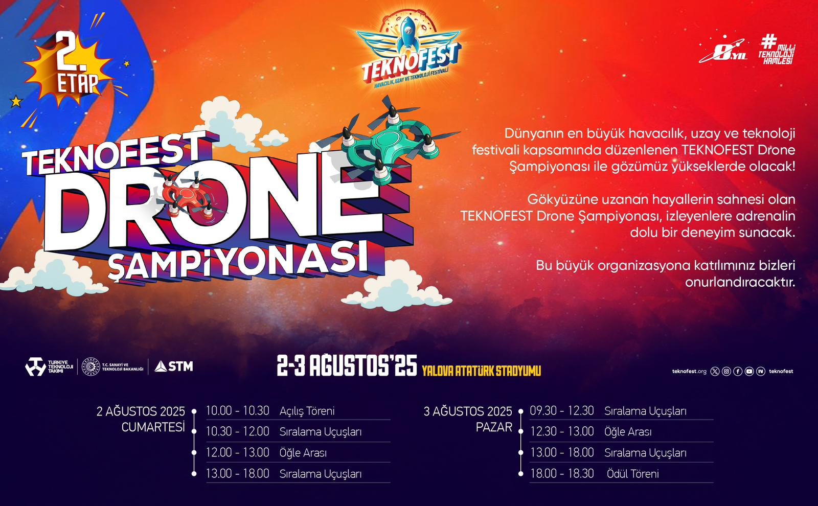 TEKNOFEST Drone Şampiyonası’nın 2. Etabı Yalova’da Başlıyor