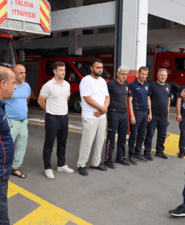 BAŞKAN GÜREL İTFAİYE MÜDÜRLÜĞÜNÜ ZİYARET ETTİ