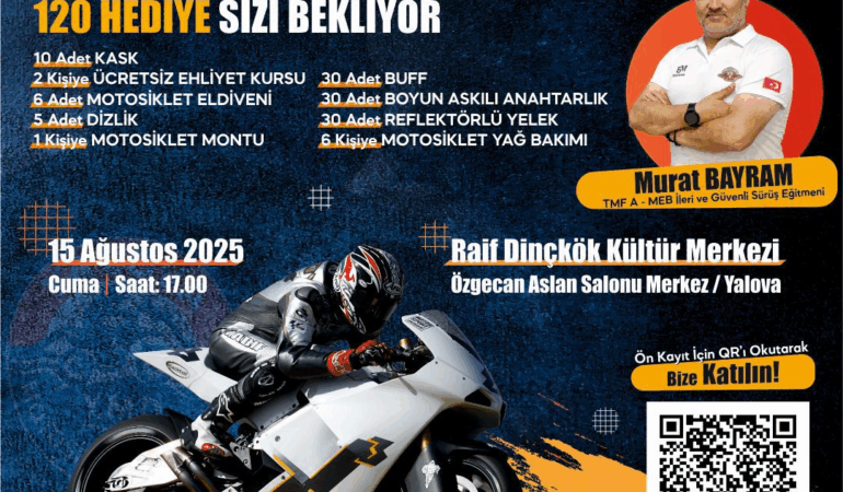 YALOVA'DA MOTOSİKLET TUTKUNLARI GÜVENLİ SÜRÜŞ İÇİN BULUŞUYOR