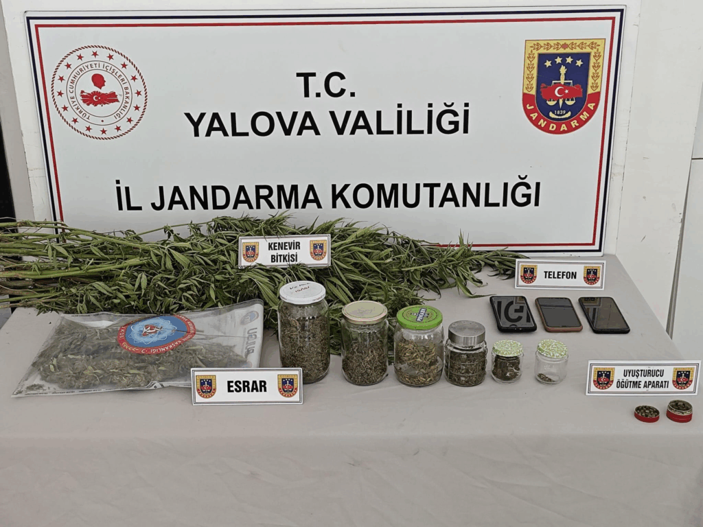 YALOVA'DA JANDARMADAN UYUŞTURUCU OPERASYONU: 3 ŞÜPHELİ GÖZALTINA ALINDI