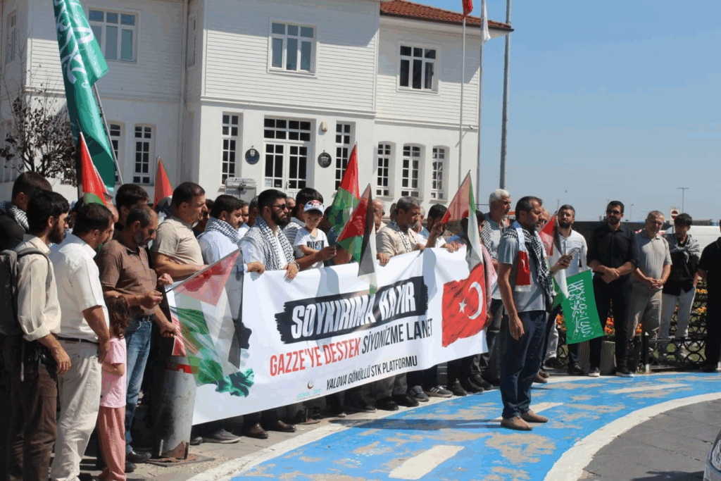Yalova’dan Ankara’daki “Gazze” yürüyüşüne destek konvoyu
