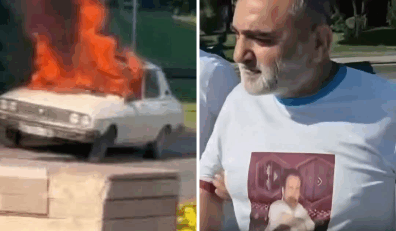 Meclis Önünde “Beyaz Toros” Yakıldı, Üzerinde Şehit Muhsin Yazıcıoğlu Fotoğraflı Tişörtle Gözaltı 9 Meclis Önünde “Beyaz Toros” Yakıldı, Üzerinde Şehit Muhsin Yazıcıoğlu Fotoğraflı Tişörtle Gözaltı