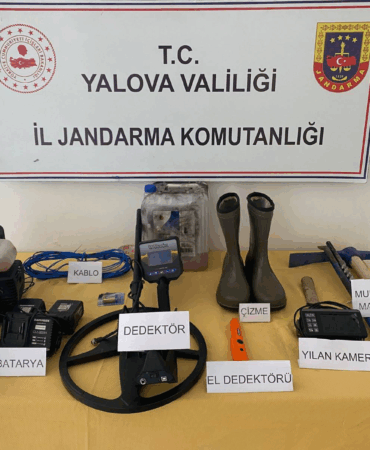 Yalova’da Kaçak Kazı Operasyonu: 3 Şüpheli Suçüstü Yakalandı