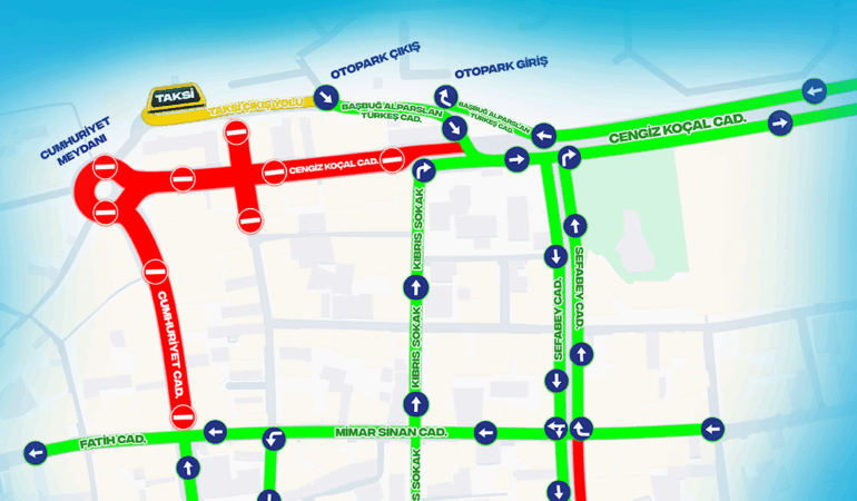 YALOVA MEYDANI 18 EYLÜL’DE TRAFİĞE KAPATILIYOR!  