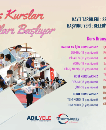 ÇİFTLİKKÖY’DE KIŞ KURSLARI KAYITLARI BAŞLIYOR