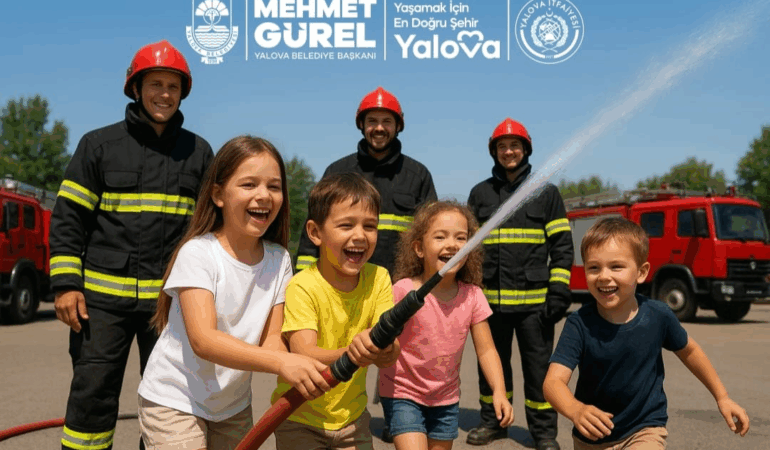 YALOVA BELEDİYESİ’NDEN MİNİK İTFAİYECİLERE ÖZEL ETKİNLİK EĞLENME VE ÖĞRENME BİR ARADA