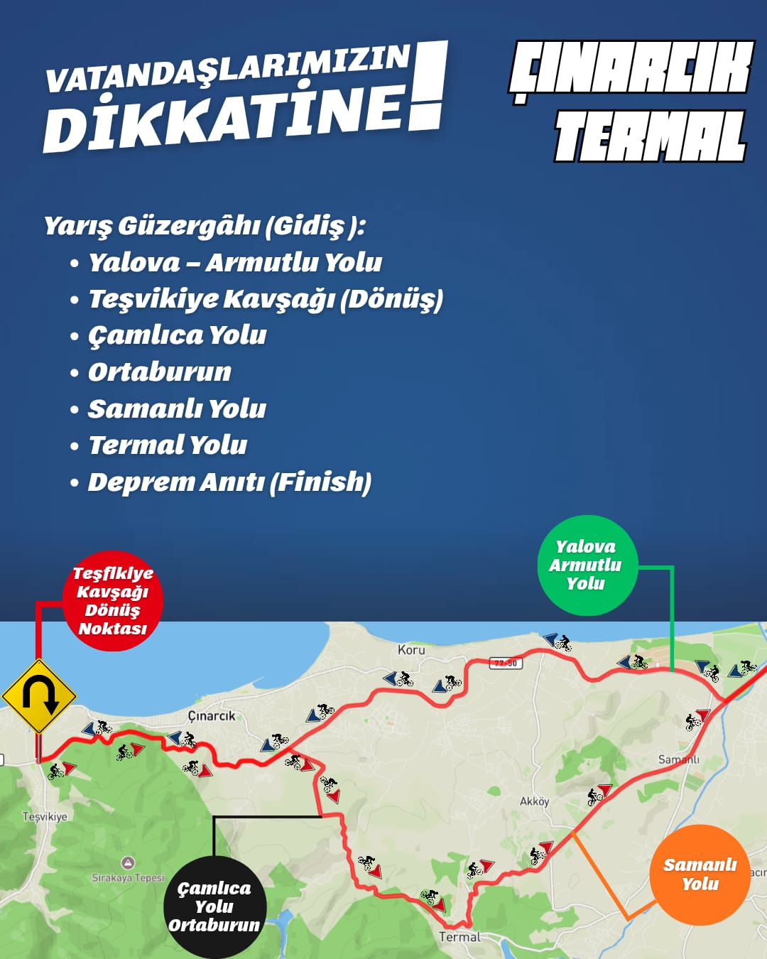 Yalova Gran Fondo 2025 Bisiklet Yarışı 28 Eylül’de Başlıyor