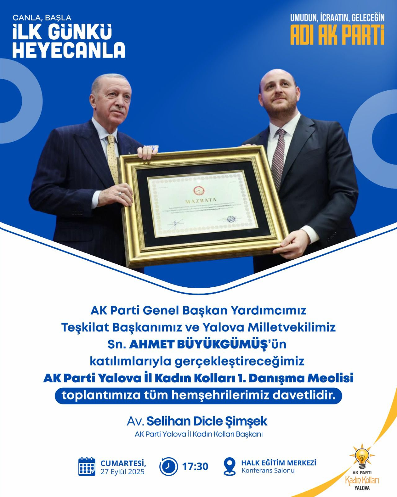 Yalova’da Kadınların Siyasetteki Gücü İçin Danışma Meclisi Toplanıyor