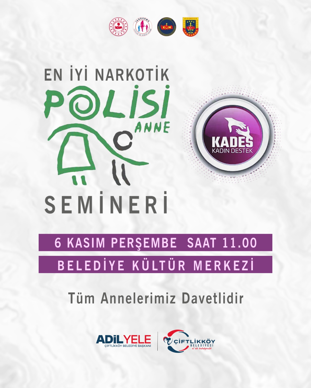 Çiftlikköy’de Kadınlara Yönelik “Narkotik Anne” ve KADES Semineri 6 Kasım’da 4 Çiftlikköy’de Kadınlara Yönelik “Narkotik Anne” ve KADES Semineri 6 Kasım’da