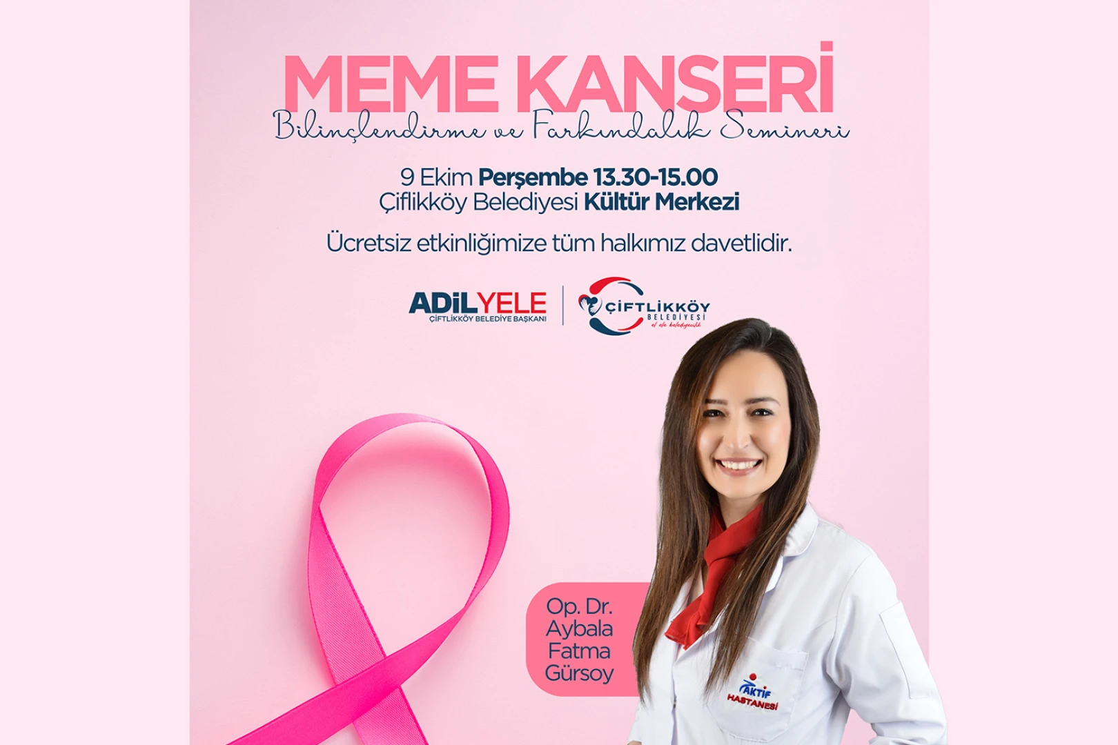 ÇİFTLİKKÖY BELEDİYESİ’NDEN MEME KANSERİ SEMİNERİ