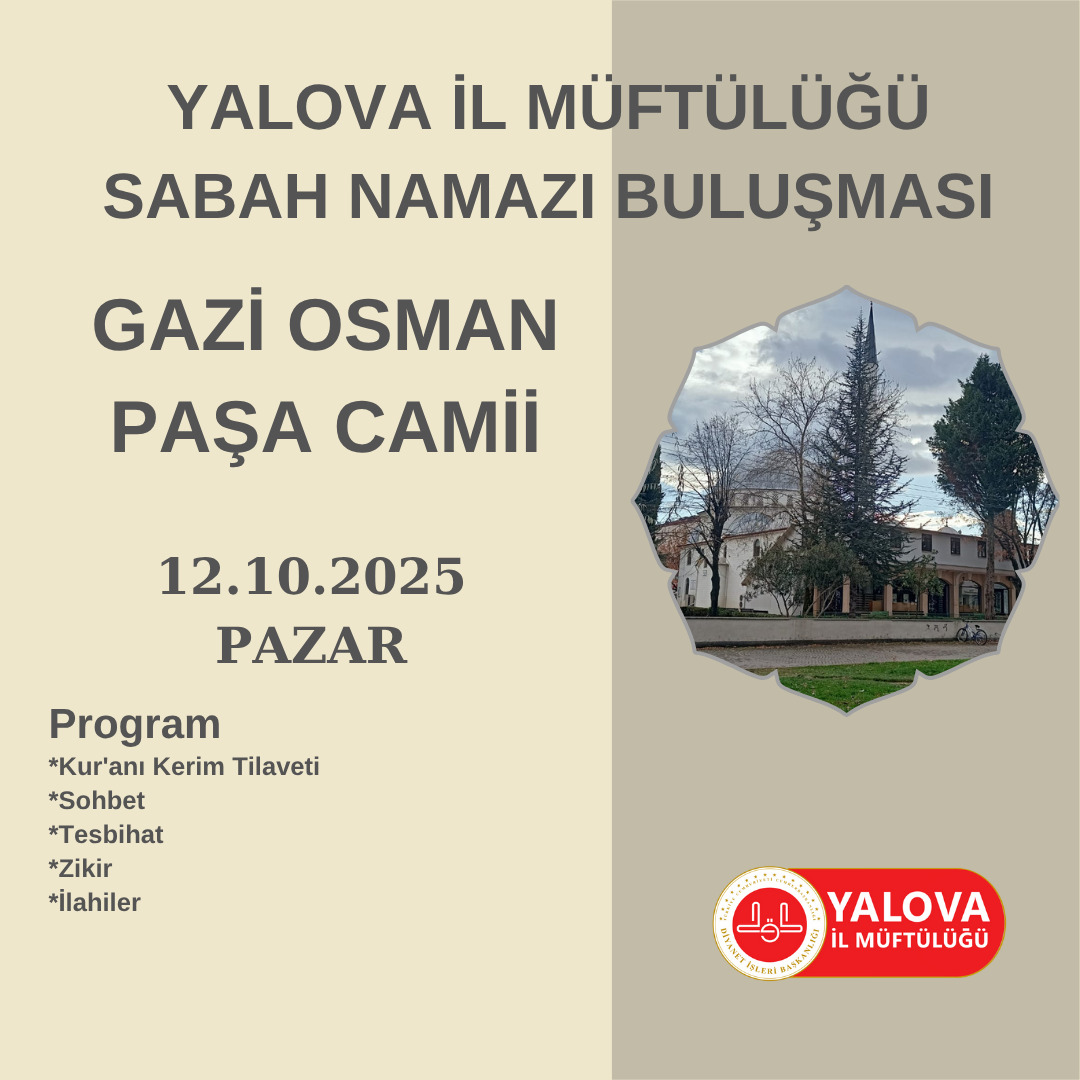 Yalova’da Sabah Namazı Buluşmaları Devam Ediyor: Manevi Atmosferde Kardeşlik Pekişiyor