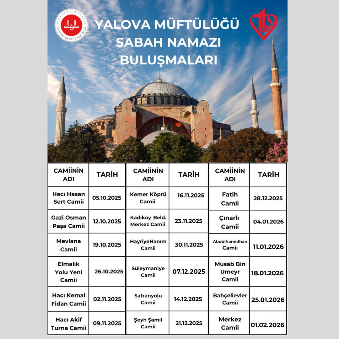 Yalova’da Sabah Namazı Buluşmaları Devam Ediyor: Manevi Atmosferde Kardeşlik Pekişiyor