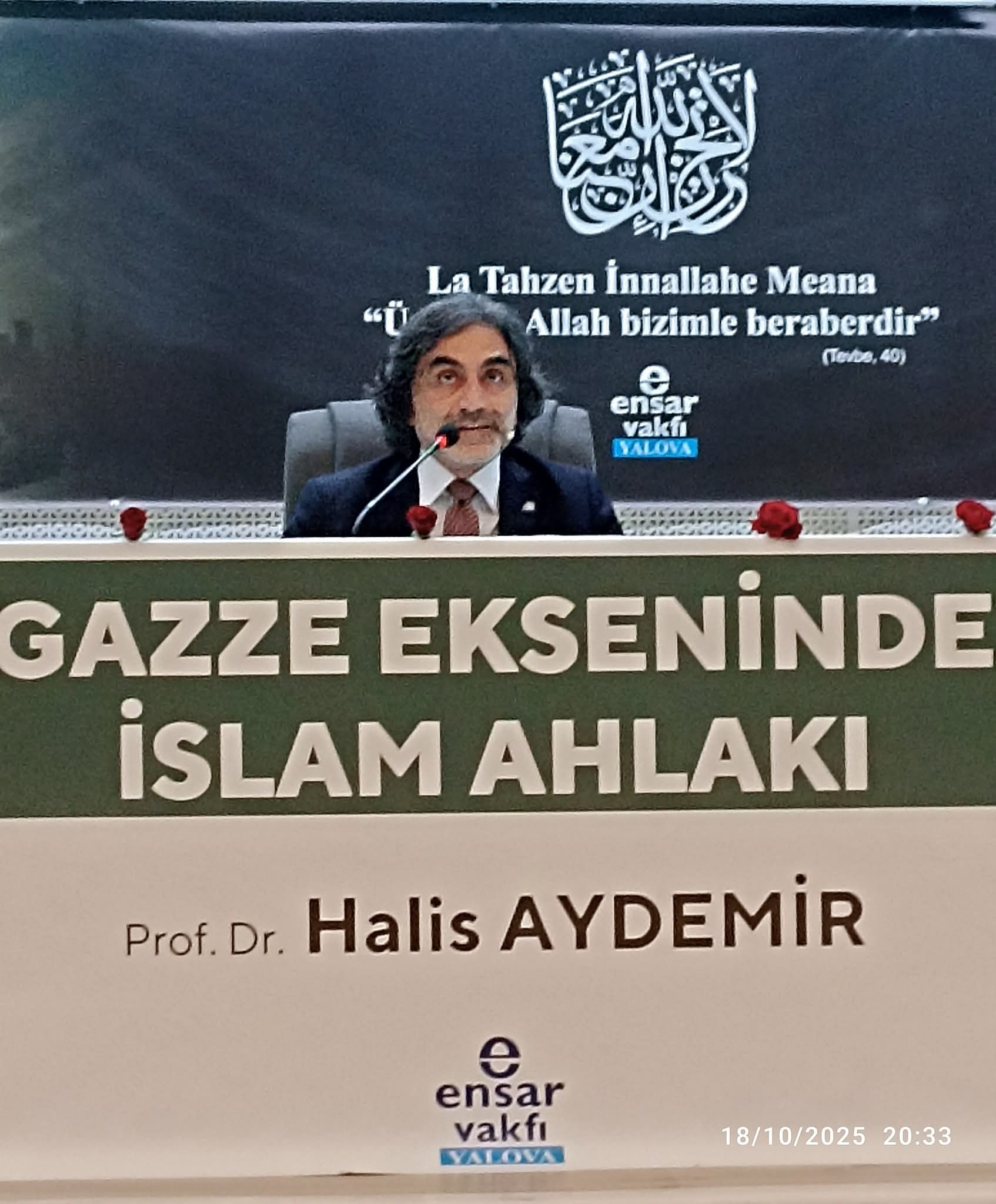 Prof. Dr. Halis Aydemir’den Yalova’da “Gazze Ekseninde İslam Ahlakı” Konferansı