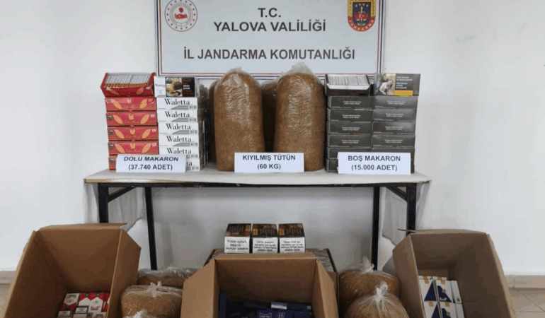 Armutlu’da Kaçak Tütün Operasyonu: 60 Kilo Tütün ve 37 Bin Makaron Ele Geçirildi