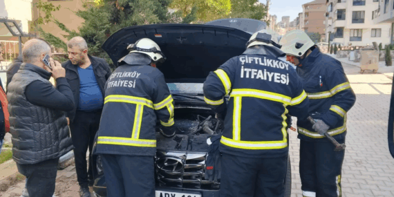 ÇİFTLİKKÖY İTFAİYECİLERİ İŞ BAŞINDA