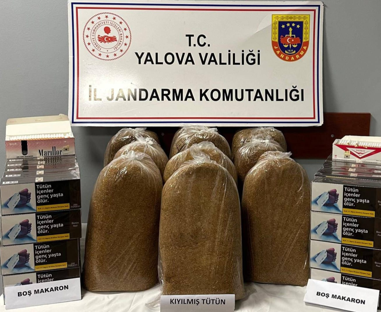 Yalova’da Jandarmadan Kaçak Tütün Operasyonu: 50 Kilo Kıyılmış Tütün ve 10 Bin Makaron Ele Geçirildi