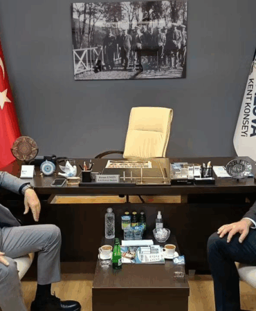 Marmara Gaz Yalova İl Müdürü Fatih Er’den Kent Konseyi Başkanı Kenan Engin’e Ziyaret