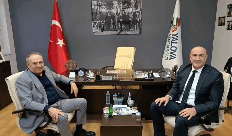 Marmara Gaz Yalova İl Müdürü Fatih Er’den Kent Konseyi Başkanı Kenan Engin’e Ziyaret