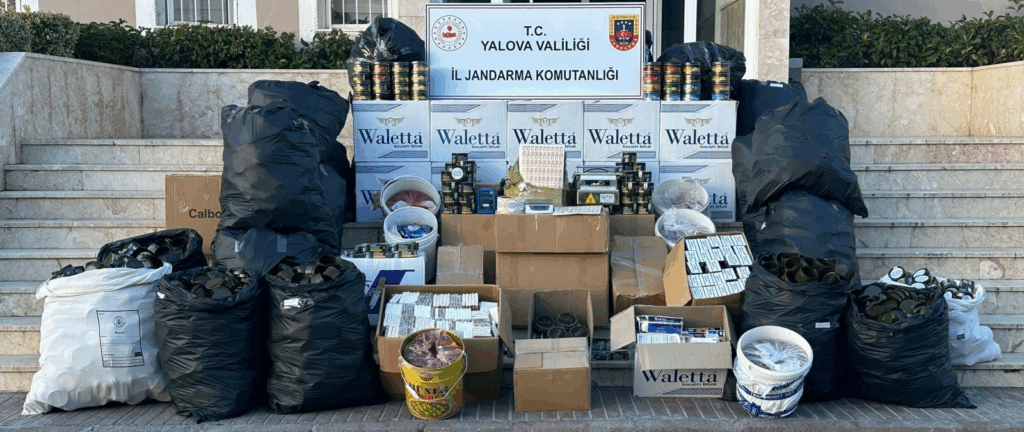 Yalova’da Jandarmadan Kaçak Tütün ve Makaron Operasyonu: 238 Kilo Nargile Tütünü ve 103 Bin Sahte Bandrol Ele Geçirildi