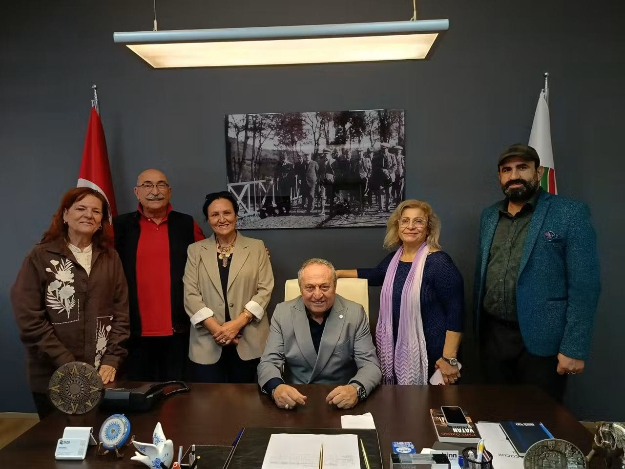 Kent Konseyi Başkanı Kenan Engin’den Osman Tanburacı’ya Ziyaret Kabulü