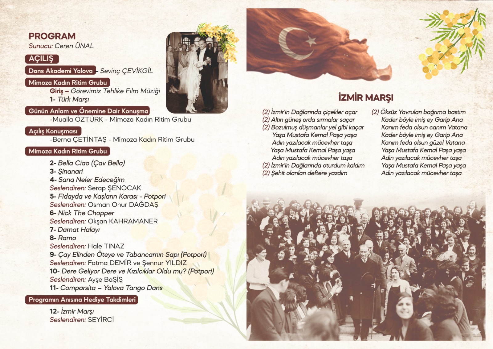 MİMOZA KADIN RİTİM GRUBU’NDAN 5 ARALIK’IN ANLAMINA ATFEN ÖZEL ETKİNLİK