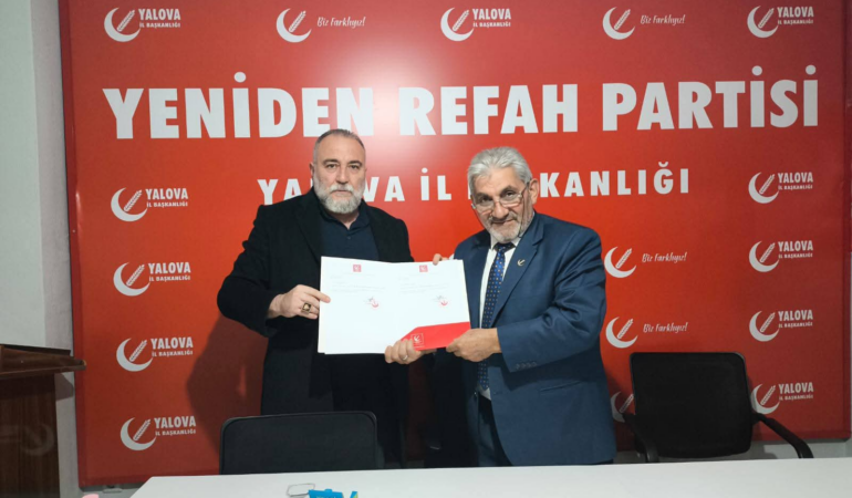 Cengiz Çetin Yeniden Refah Partisi Yalova İl Başkan Yardımcılığı Görevine Yeniden Getirildi