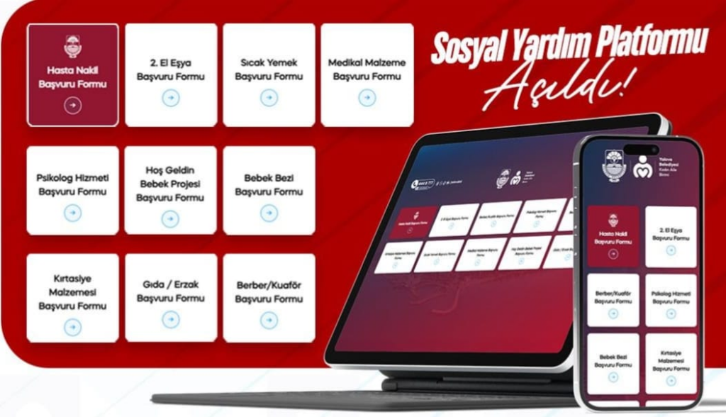 YALOVA BELEDİYESİ’NDEN DİJİTAL SOSYAL DESTEK HAMLESİ    SOSYAL YARDIM PLATFORMU HİZMETE AÇILDI