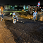 ÇİFTLİKKÖY’DE FEN İŞLERİ EKİBİNDEN GECE MESAİSİ