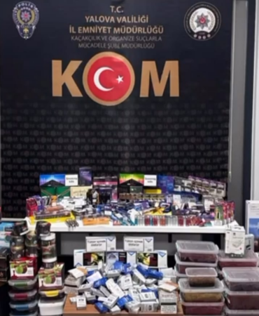 Yalova’da Kaçak Tütün Operasyonu: Yüzbinlerce Makaron ve Kilolarca Tütün Ele Geçirildi