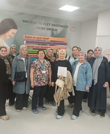 Yalova Eğitim ve Araştırma Hastanesi Gebe Okulu’nda 1. Tur Eğitimleri Tamamlandı