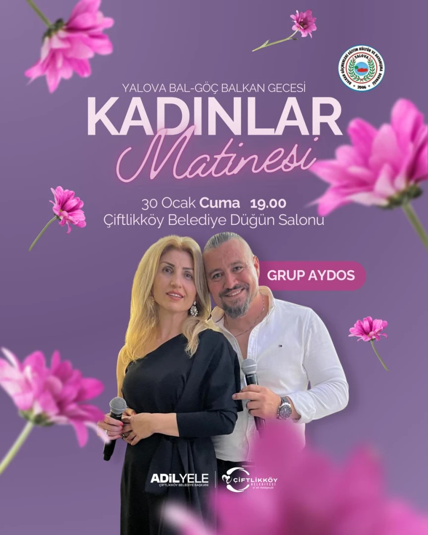 ÇİFTLİKKÖY’DE KADINLAR MATİNESİ HEYECANI GRUP AYDOS’LA SÜRÜYOR