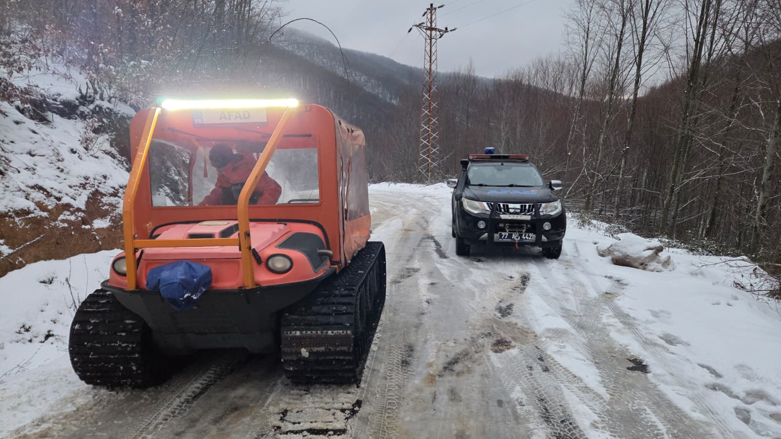 Teşvikiye Delmece Yaylası Yolunda Mahsur Kalan 35 Kişi Güvenle Kurtarıldı