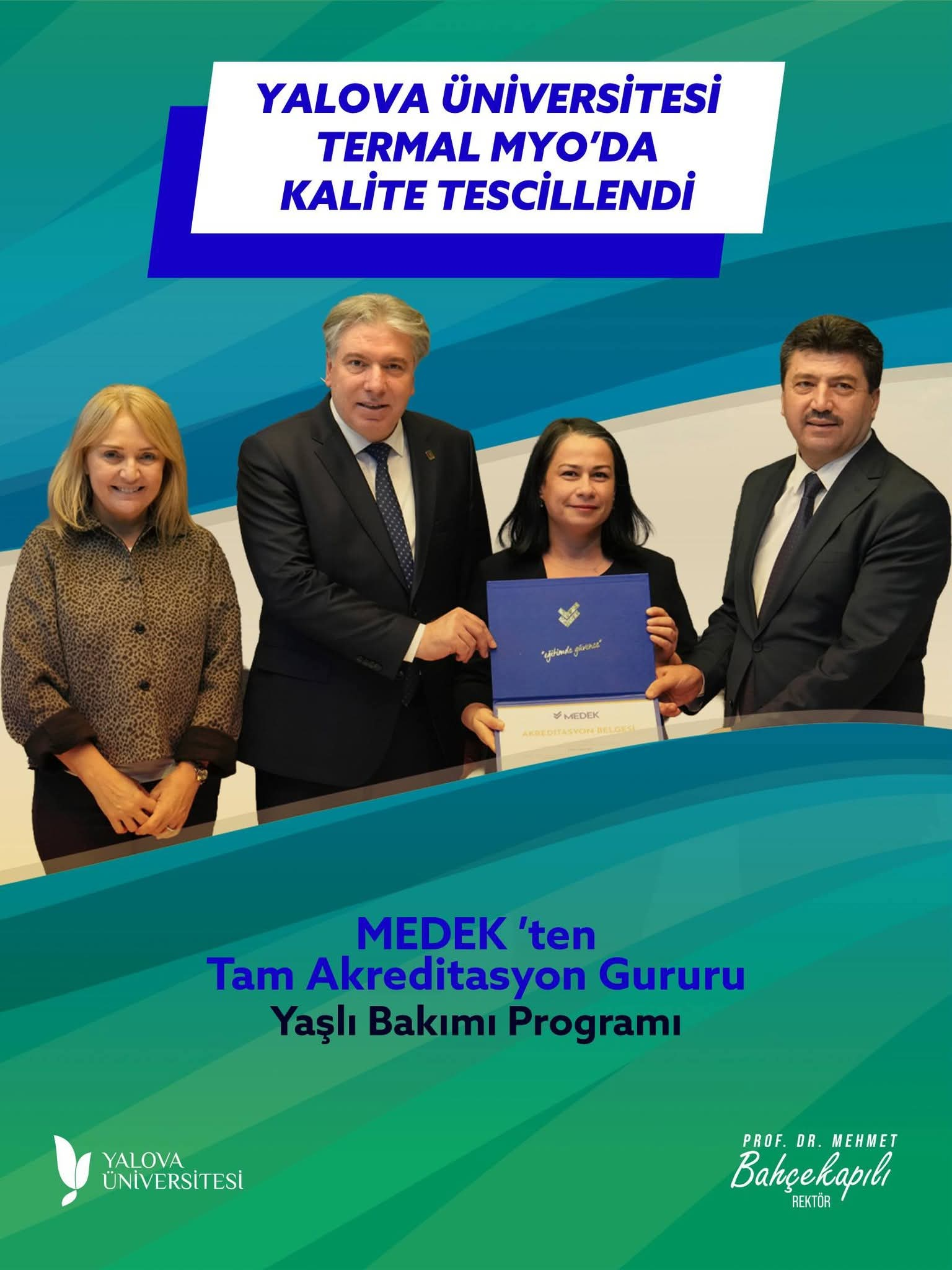 YALOVA ÜNİVERSİTESİ’NDE BİR İLK: 4 PROGRAM MEDEK TARAFINDAN AKREDİTE EDİLDİ