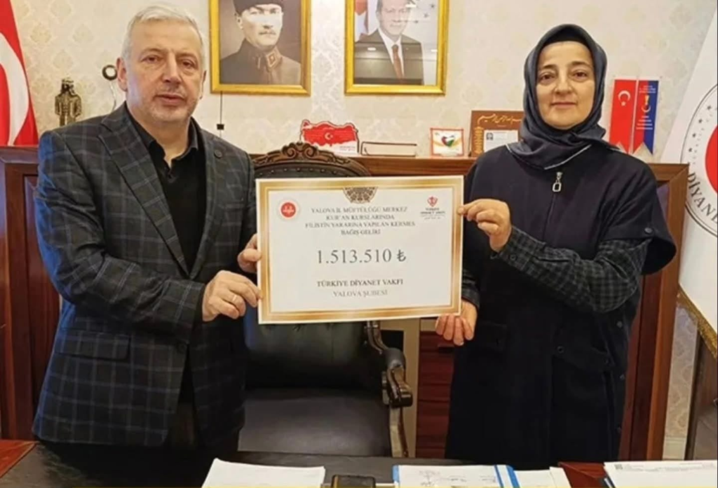 Yalova’da Kur’an Kurslarından Gazze’ye Umut Köprüsü: 1,5 Milyon TL’yi Aşan Büyük Dayanışma